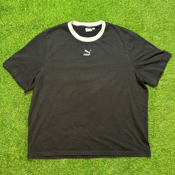 Retro Puma Single Stitched Embroidered Logo Graphic Tee - Picture 1 of 3